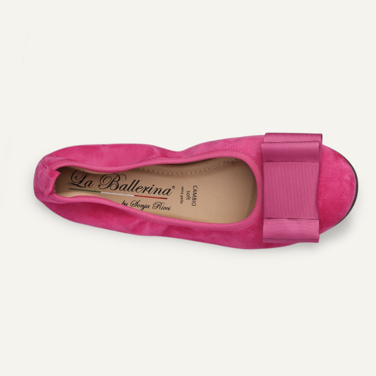 CAMBIO Damen-Ballerinas aus Veloursleder in Fuchsia CAMBIO Ballerinas