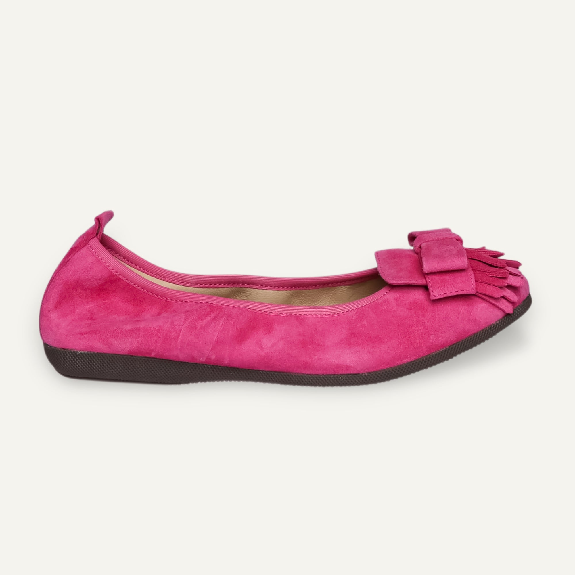 CAMBIO Damen-Ballerinas aus Veloursleder in Fuchsia CAMBIO Ballerinas