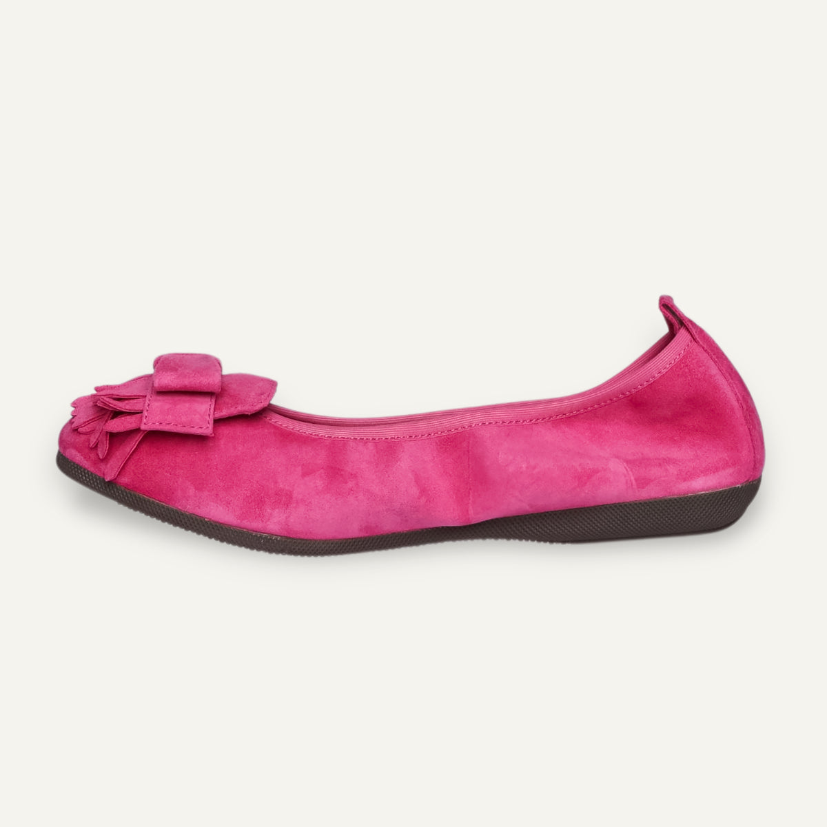 CAMBIO Damen-Ballerinas aus Veloursleder in Fuchsia CAMBIO Ballerinas