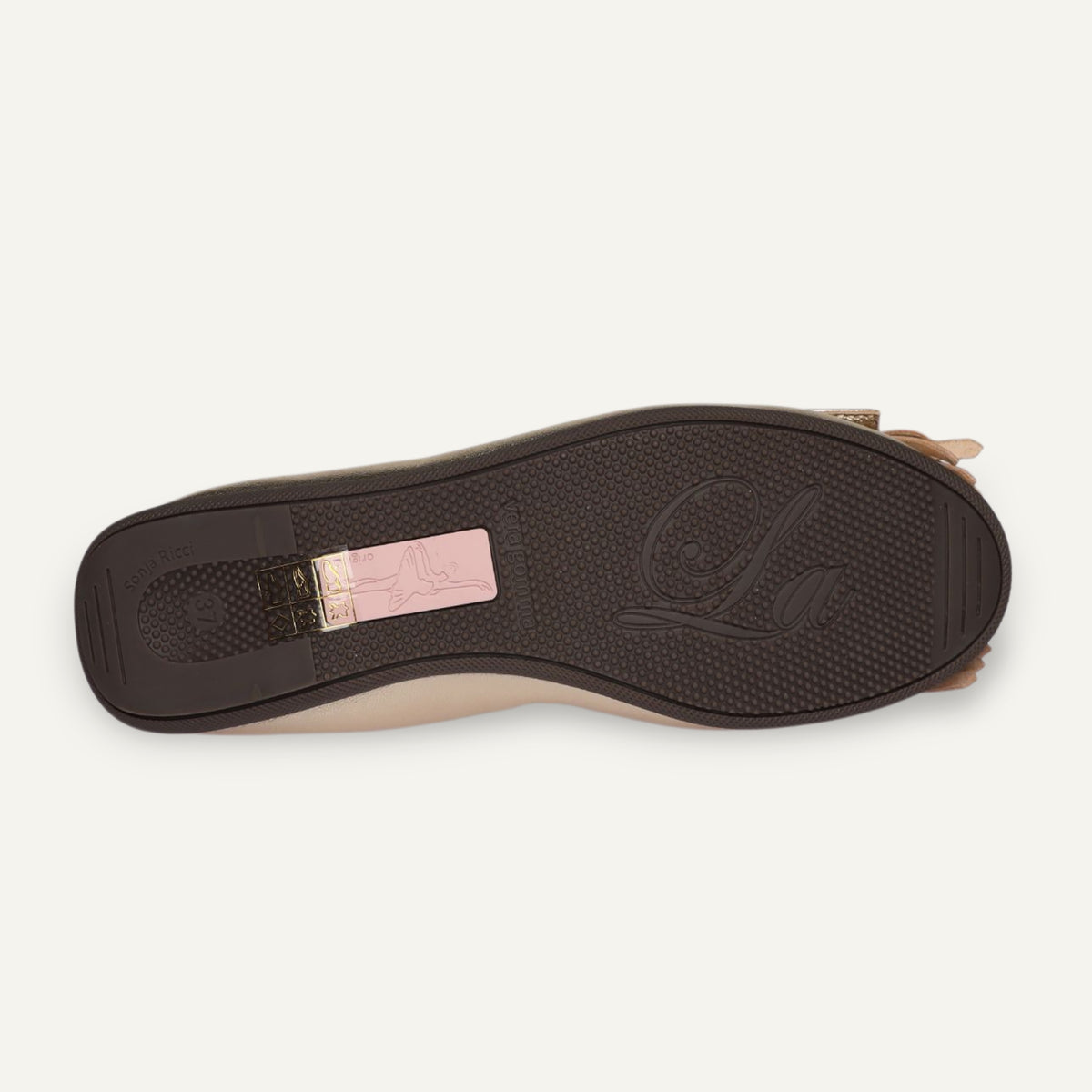 CAMBIO Damen-Ballerinas aus Laminato-Leder in Gold CAMBIO Ballerinas
