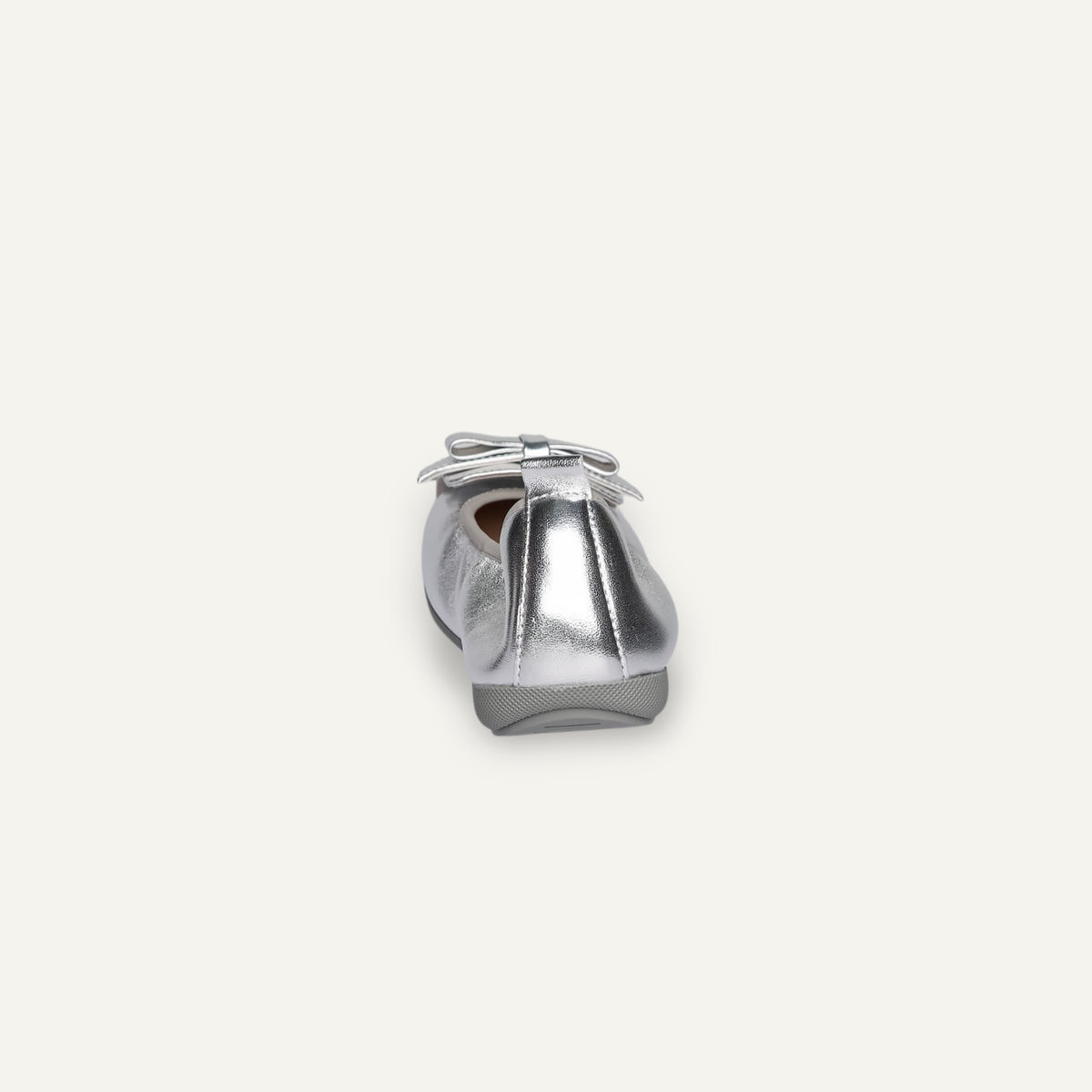 CAMBIO Damen-Ballerinas aus Laminato-Leder in Silber CAMBIO Ballerinas