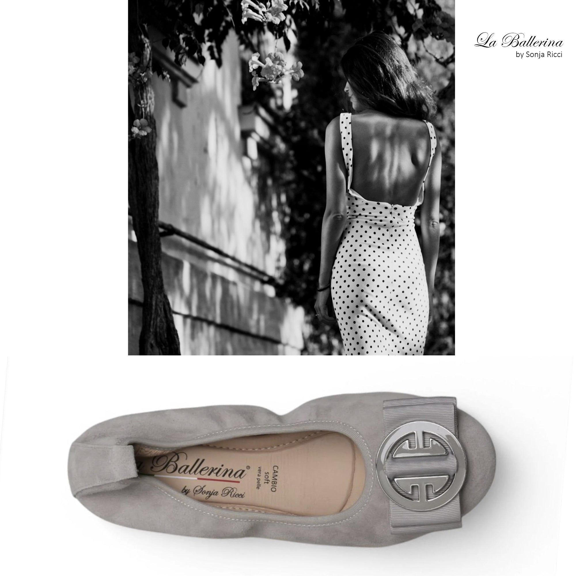 S60 💕LA BALLERINA SIGNATURE S60 VELOPURSLEDER GRAU - La Ballerina