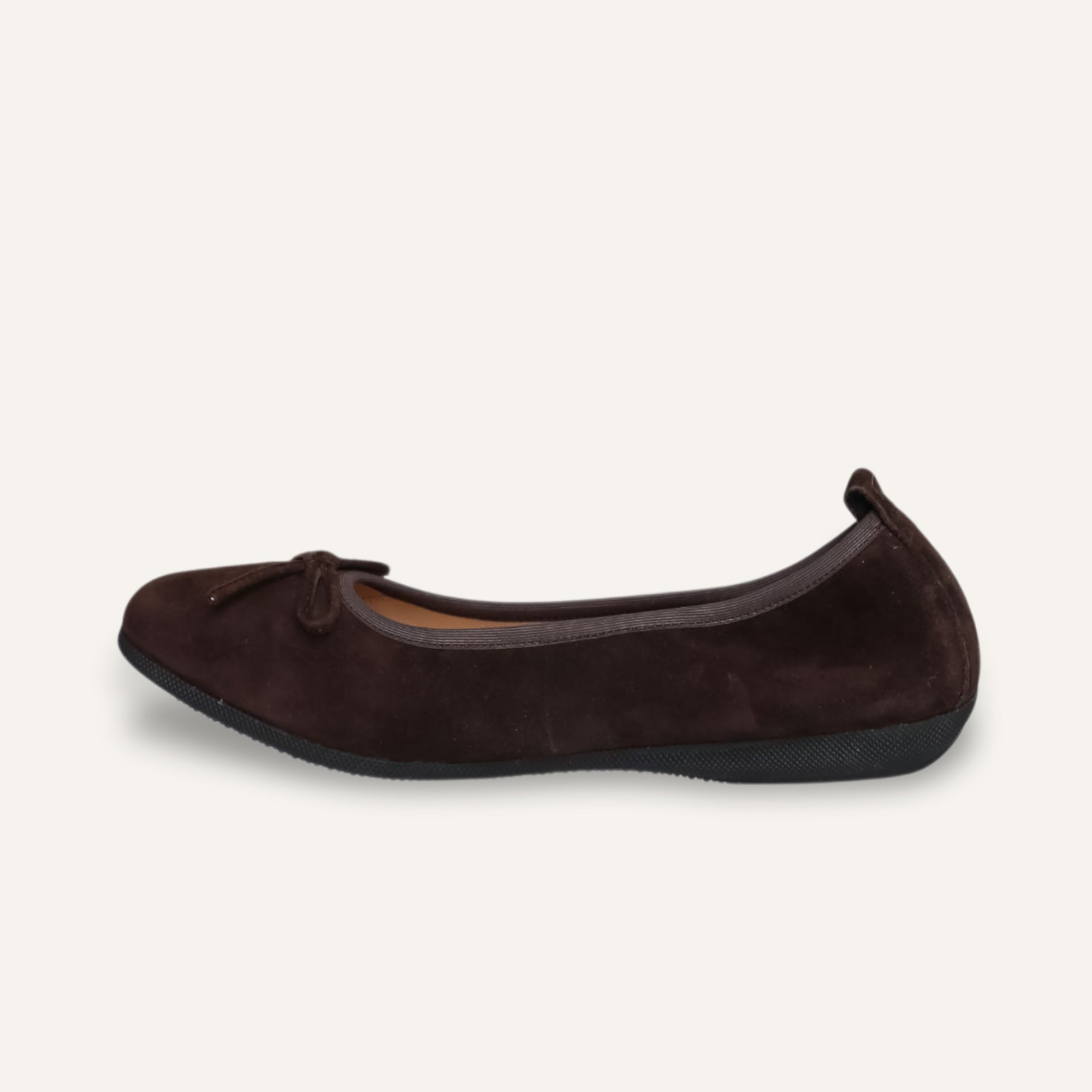 BASIC Damen-Ballerinas aus Veloursleder in Braun – C103-245 BASIC Ballerinas
