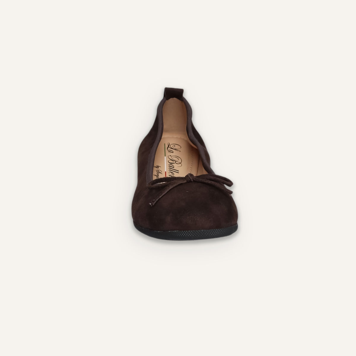 BASIC Damen-Ballerinas aus Veloursleder in Braun – C103-245 BASIC Ballerinas