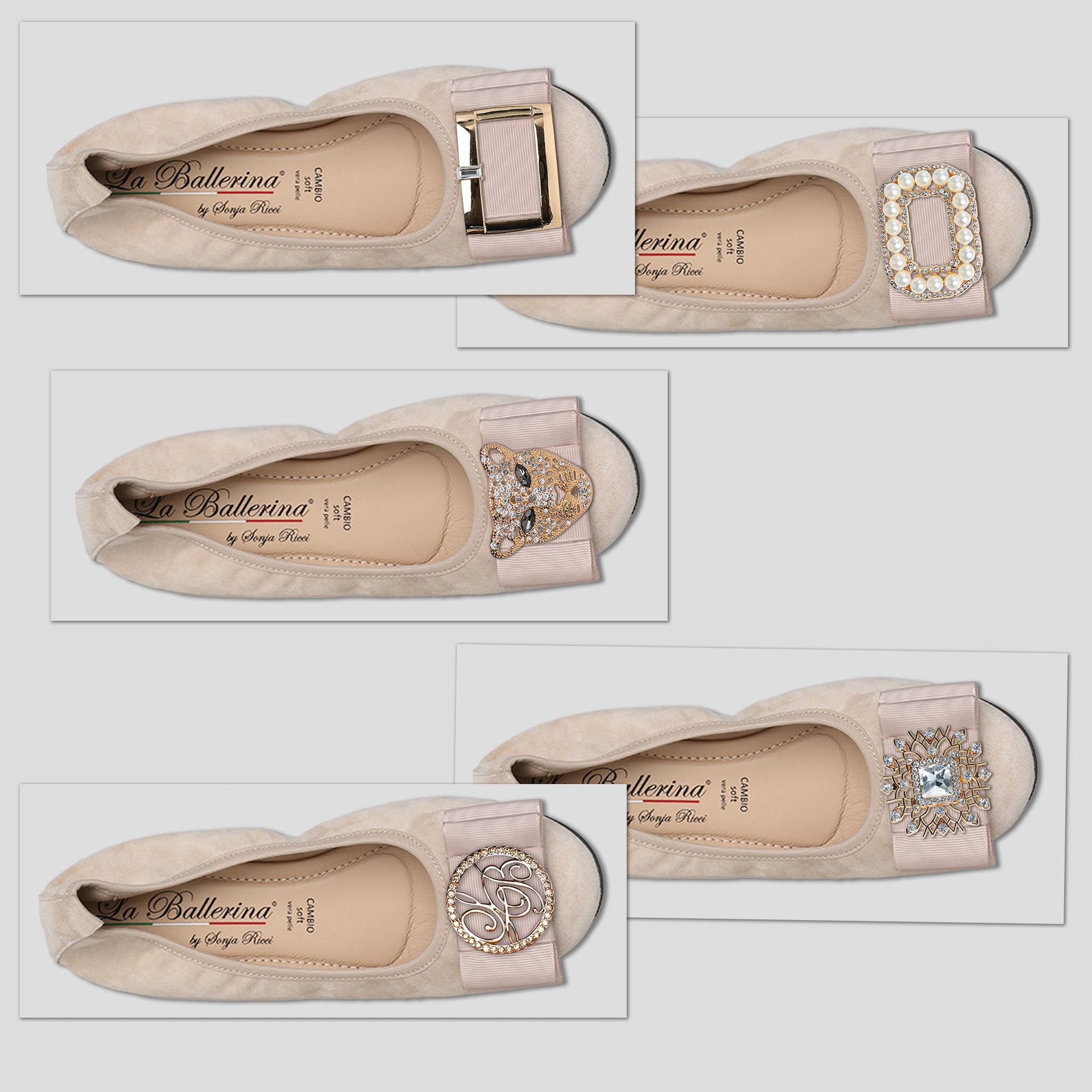 S26 💕 LA BALLERINA CAMBIO CAMOSCIO BEIGE - La Ballerina