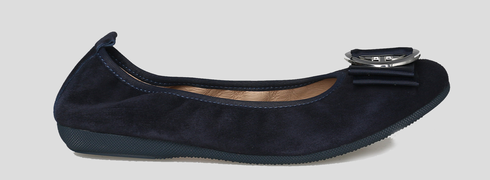 S15 💕 LA BALLERINA CAMBIO BALLERINAS VELOURSLEDER BLAU – ELEGANT & BEQUEM - La Ballerina