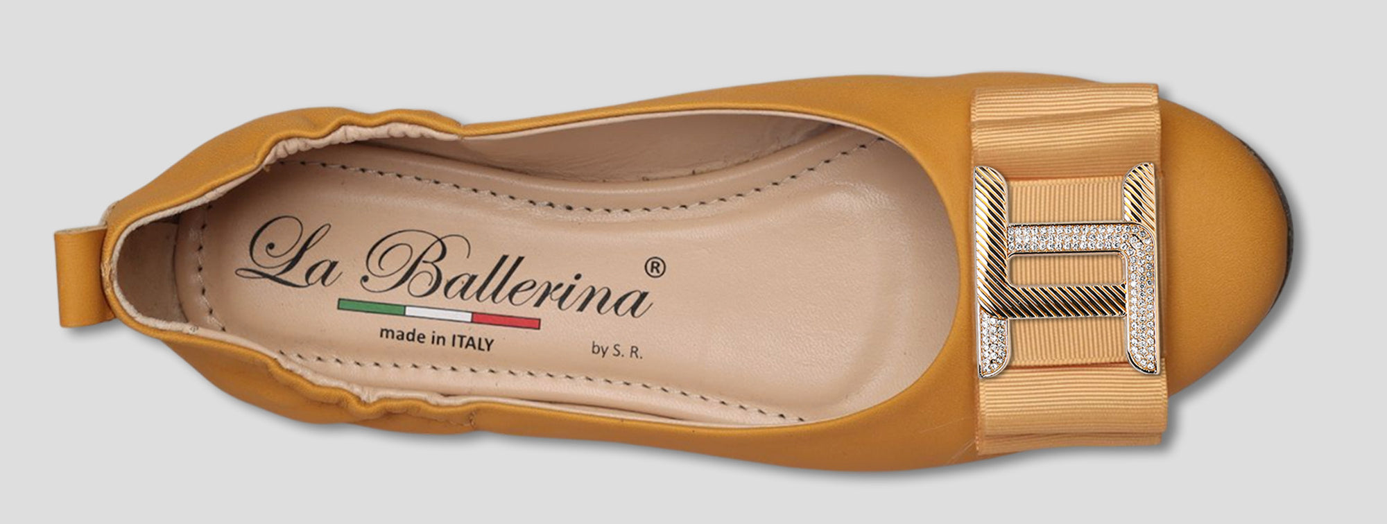 La Ballerina Soft – Bequeme Damen-Ballerinas aus Leder mit Elastik gelb [28] - La Ballerina