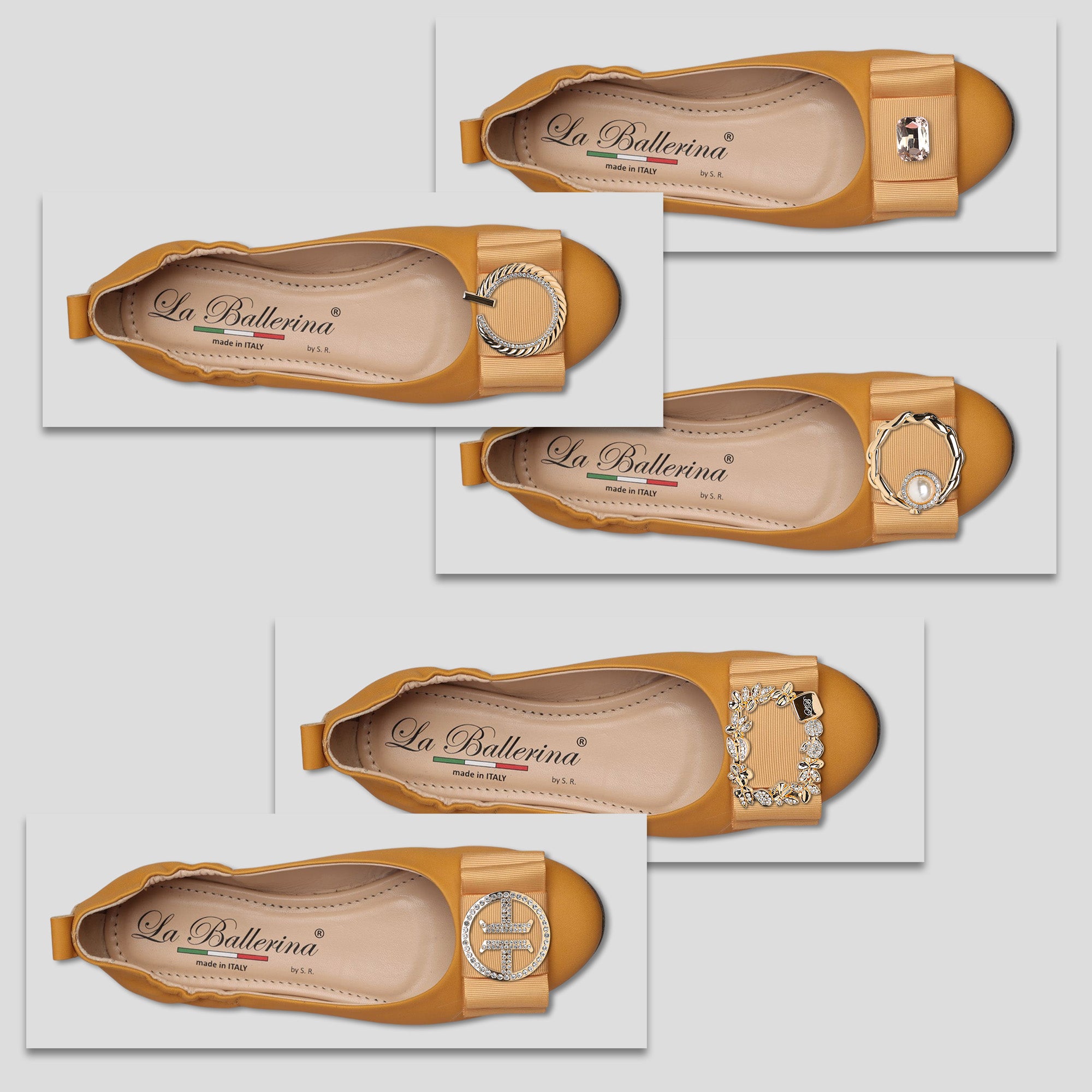 La Ballerina Soft – Bequeme Damen-Ballerinas aus Leder mit Elastik gelb [28] - La Ballerina
