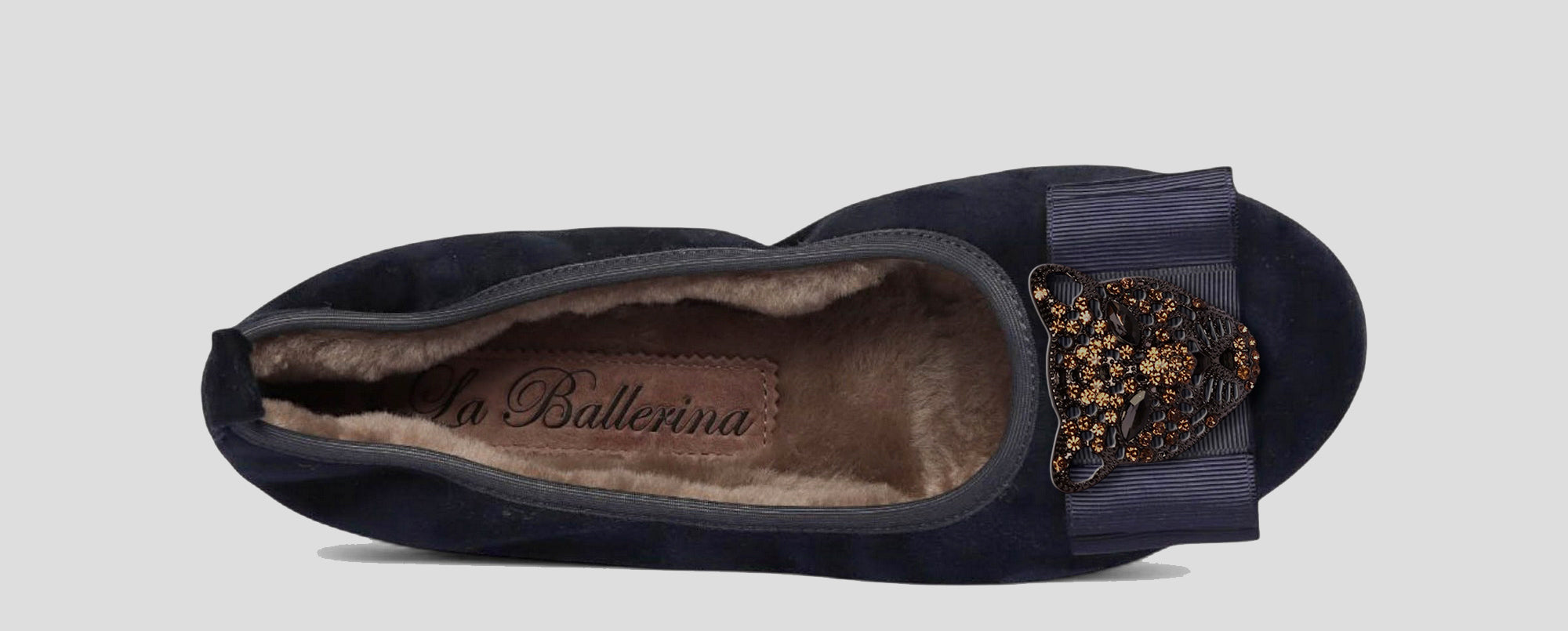 03W 💕La Ballerina CAMBIO Warmgefüttert Veloursleder blau - La Ballerina