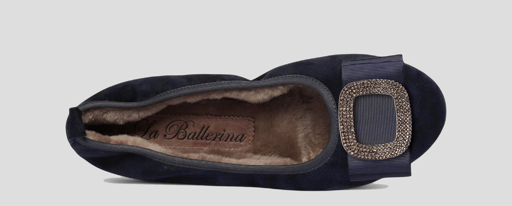 03W 💕La Ballerina CAMBIO Warmgefüttert Veloursleder blau - La Ballerina