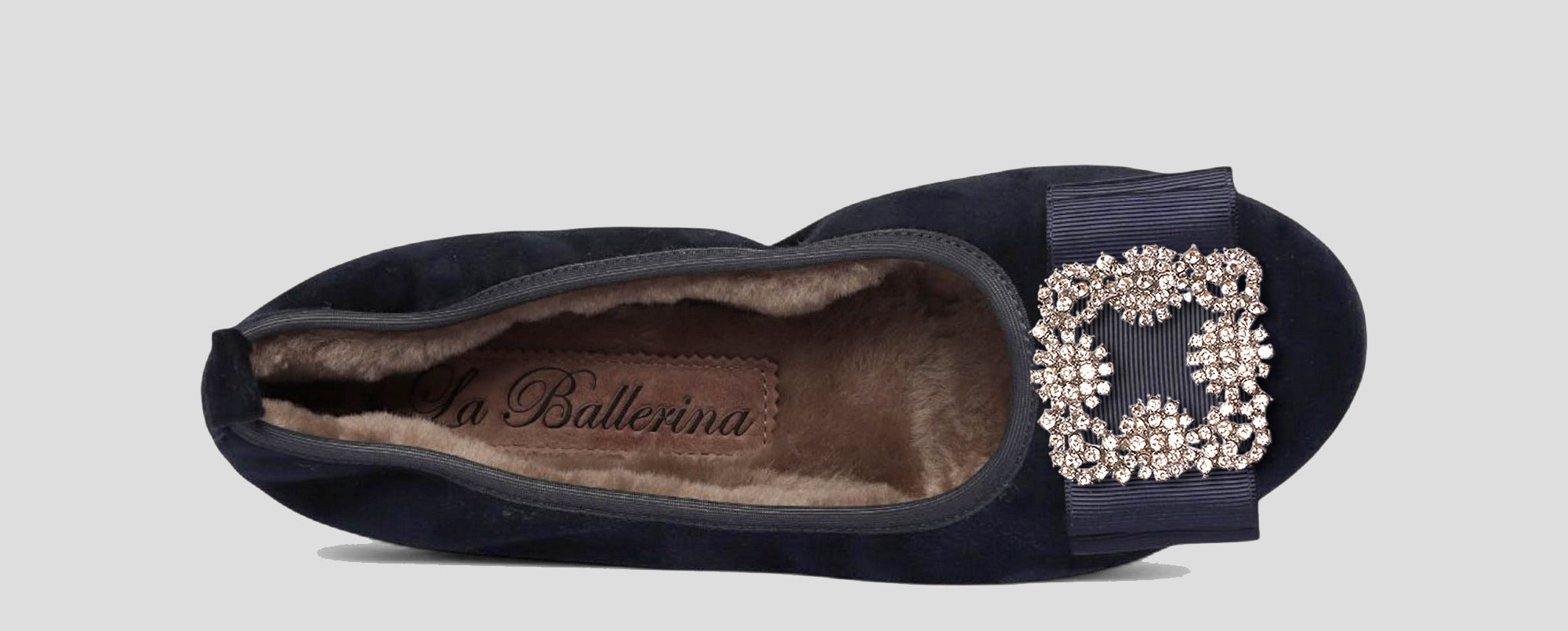 03W 💕La Ballerina CAMBIO Warmgefüttert Veloursleder blau - La Ballerina