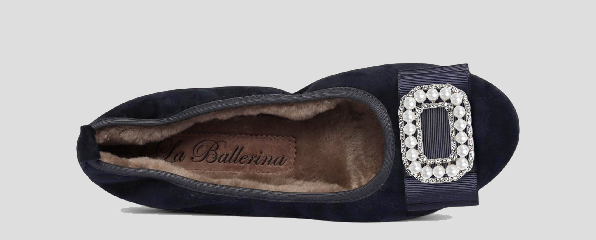 03W 💕La Ballerina CAMBIO Warmgefüttert Veloursleder blau - La Ballerina