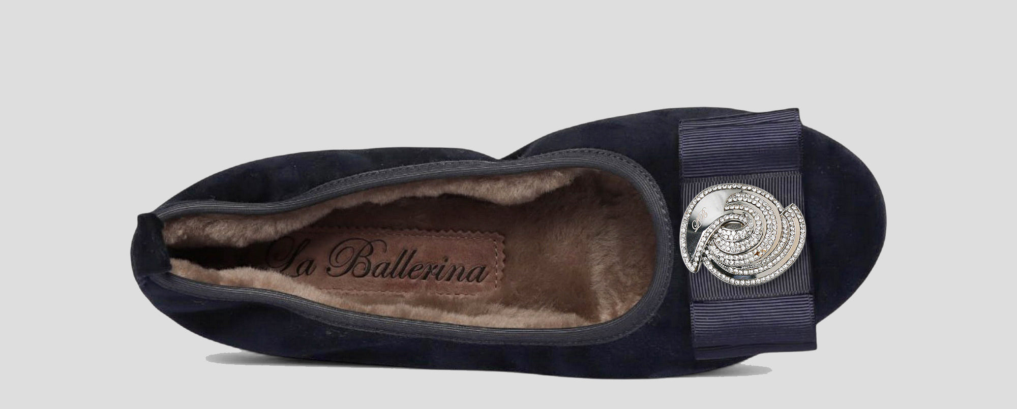 03W 💕La Ballerina CAMBIO Warmgefüttert Veloursleder blau - La Ballerina
