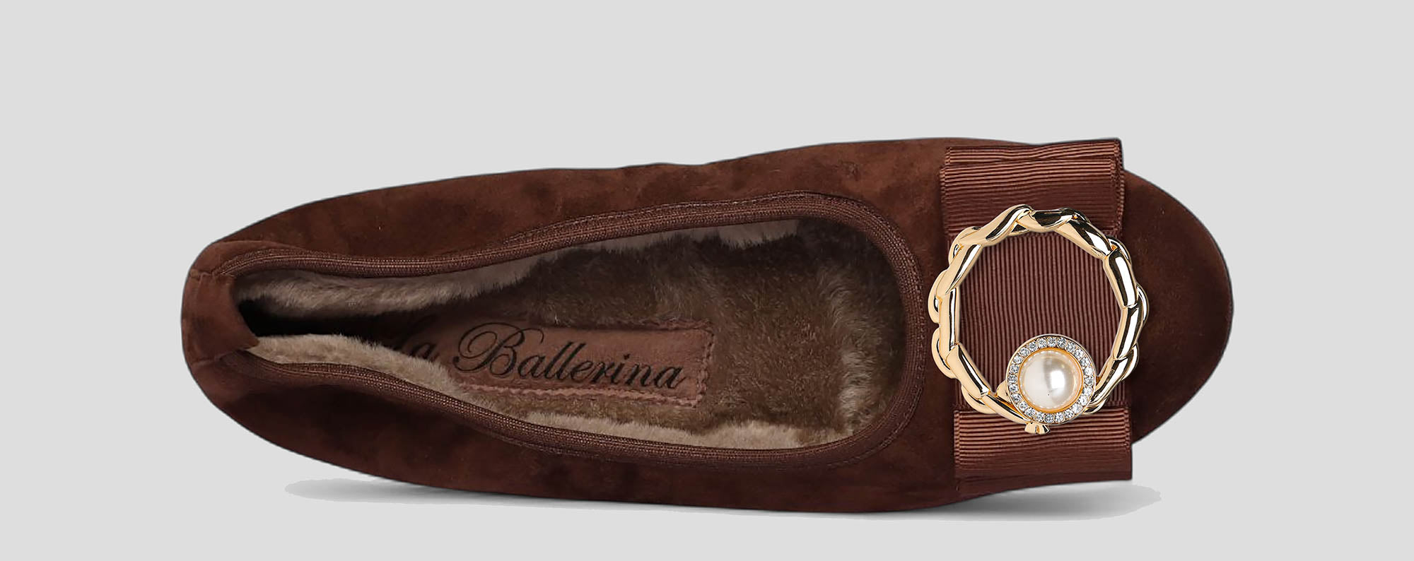02W💕La Ballerina CAMBIO Warmgefüttert Veloursleder braun - La Ballerina