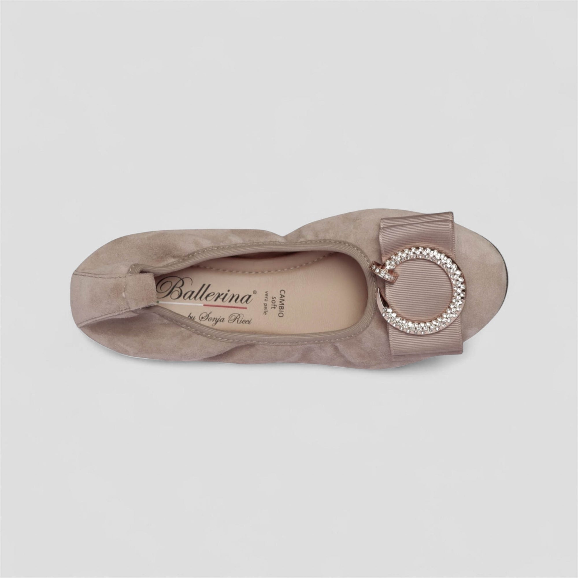 S21 💕 LA BALLERINA SIGNATURE CAMOSCIO TAUPE - La Ballerina