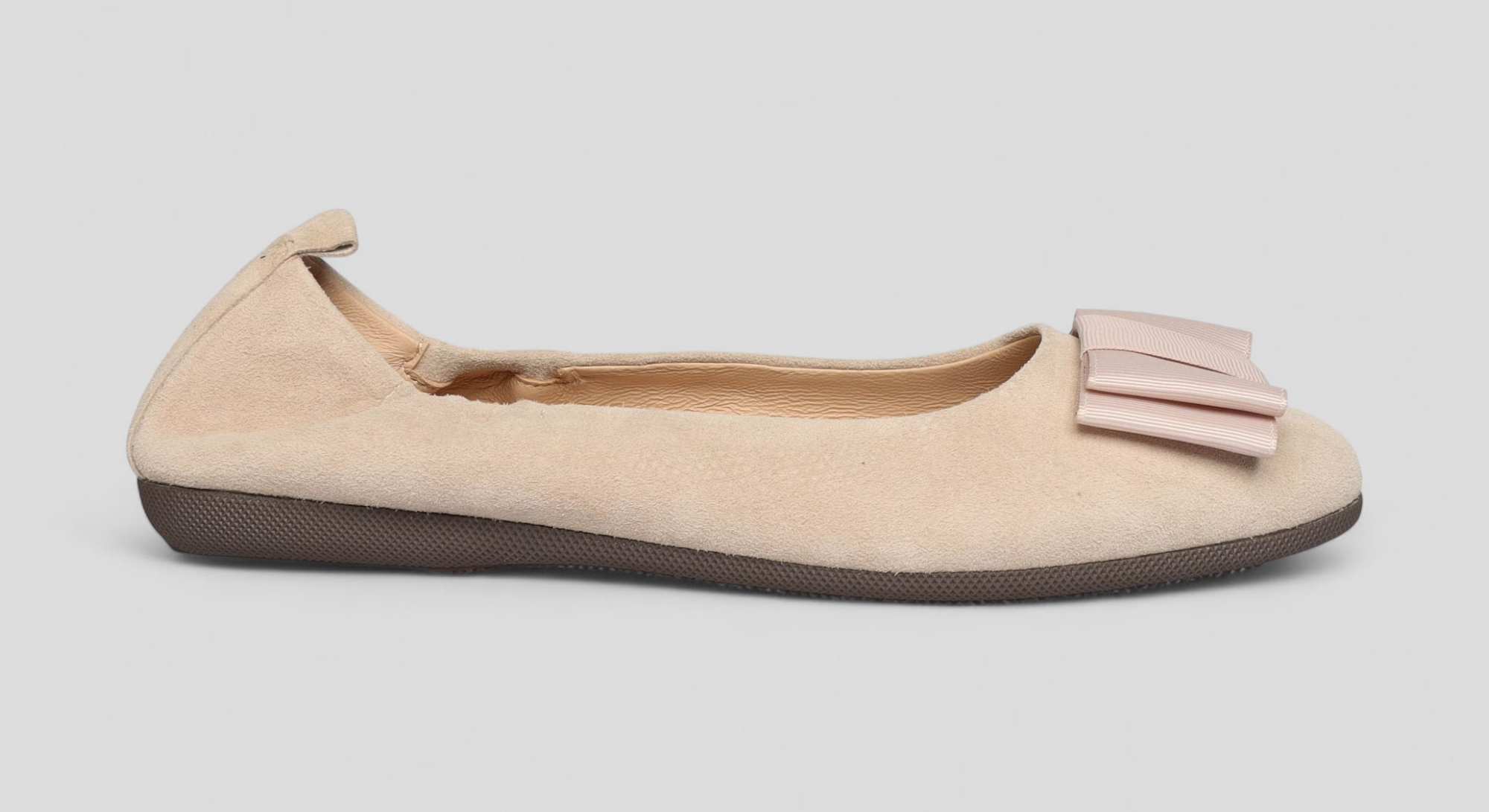 La Ballerina Damen Ballerina beige Leder (107) - La Ballerina