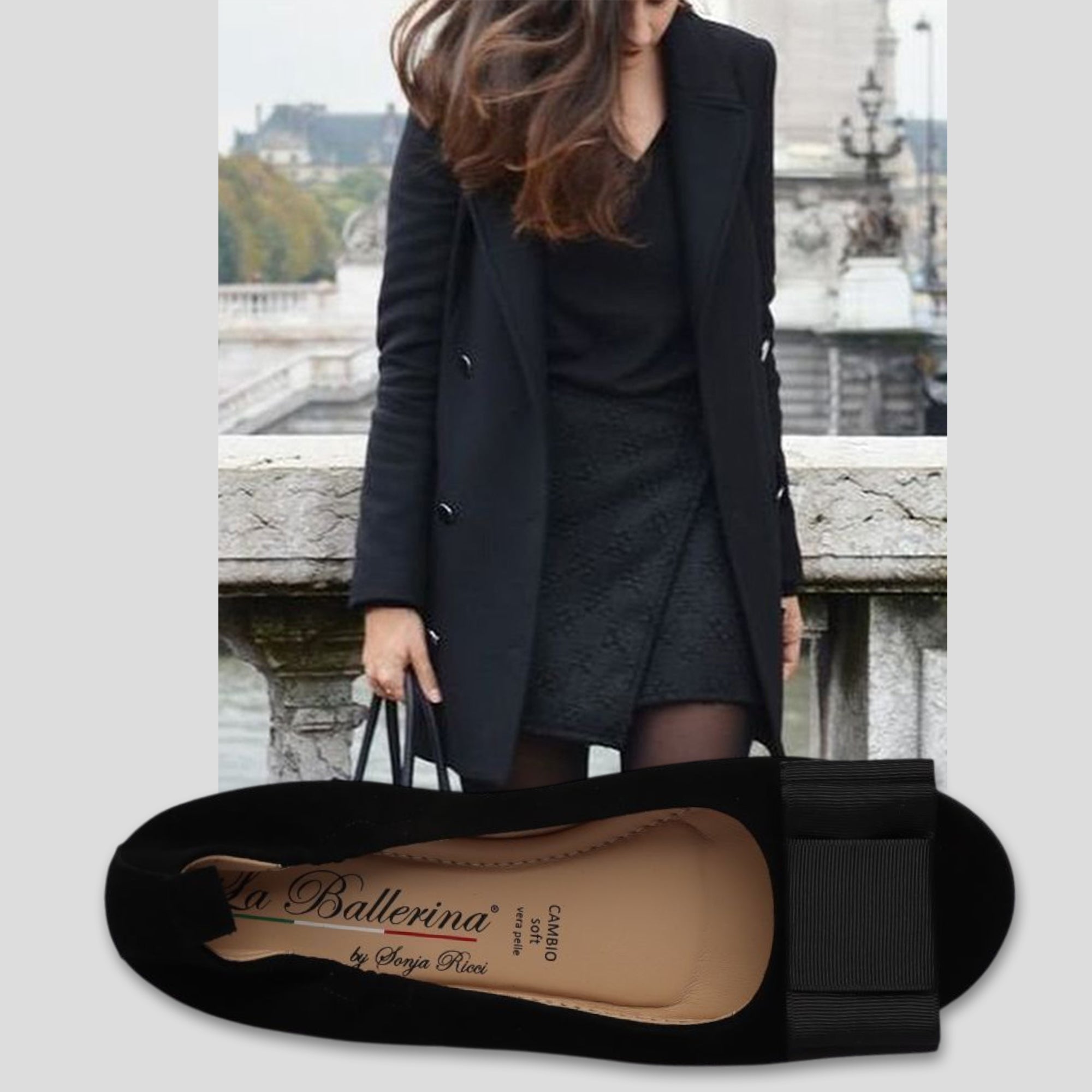 La Ballerina Ballerina Schwarz Wildleder 46 - La Ballerina