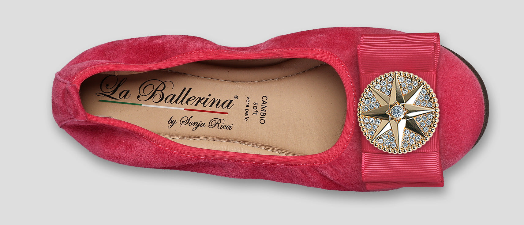 S61 💕LA BALLERINA CAMBIO FUXIA – ELEGANTE LEDER-BALLERINAS VON SONJA RICCI - La Ballerina