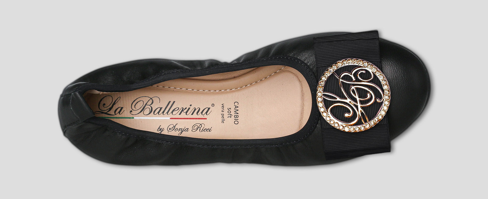 S10 💕 LA BALLERINA CAMBIO BALLERINAS GLATTLEDER SCHWARZ - La Ballerina