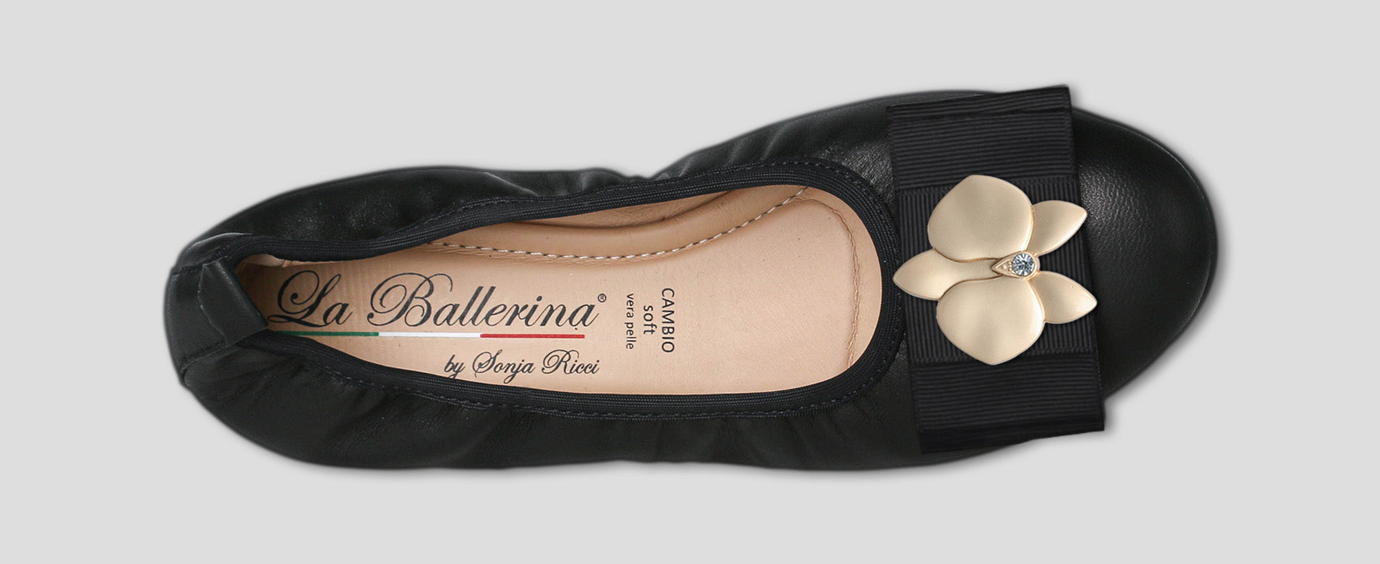 S10 💕 LA BALLERINA CAMBIO BALLERINAS GLATTLEDER SCHWARZ - La Ballerina
