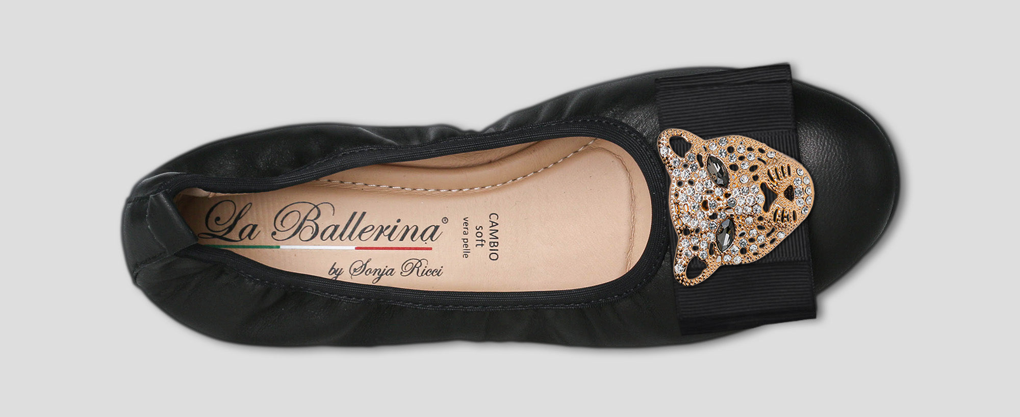 S10 💕 LA BALLERINA CAMBIO BALLERINAS GLATTLEDER SCHWARZ - La Ballerina