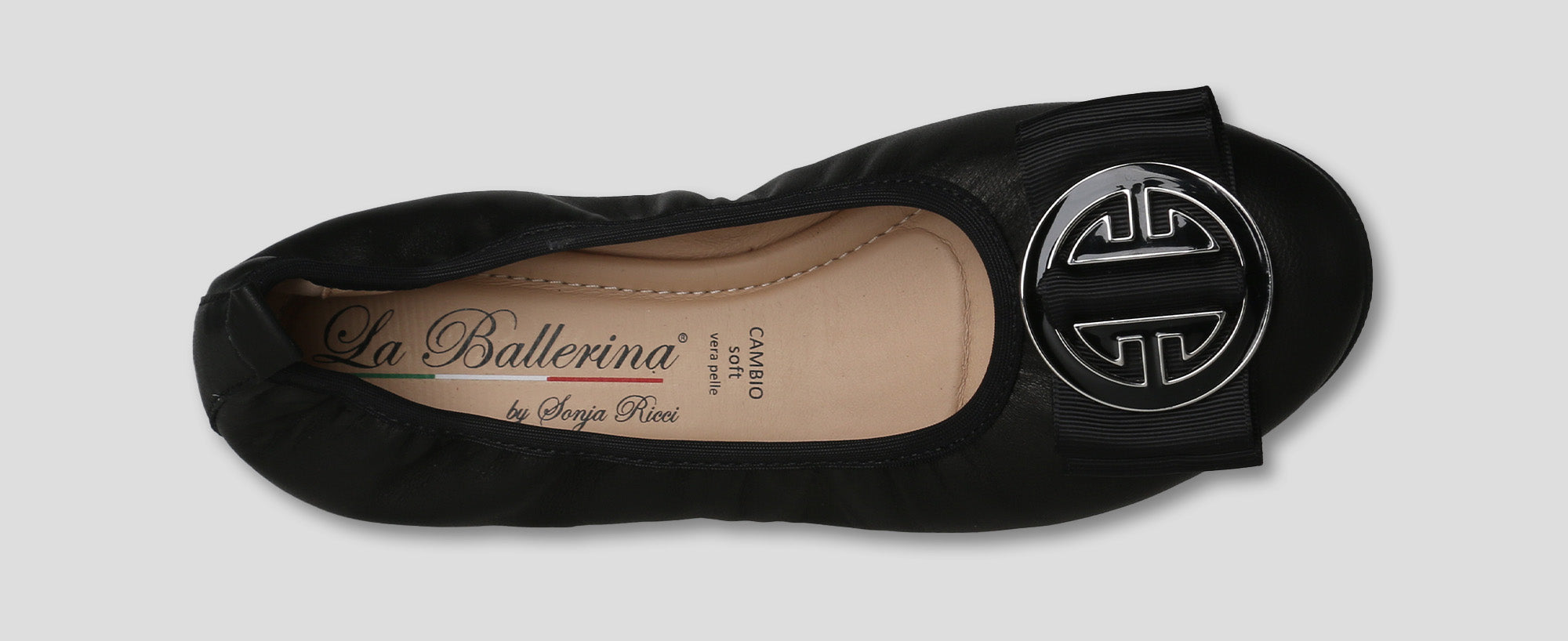 S10 💕 LA BALLERINA CAMBIO BALLERINAS GLATTLEDER SCHWARZ