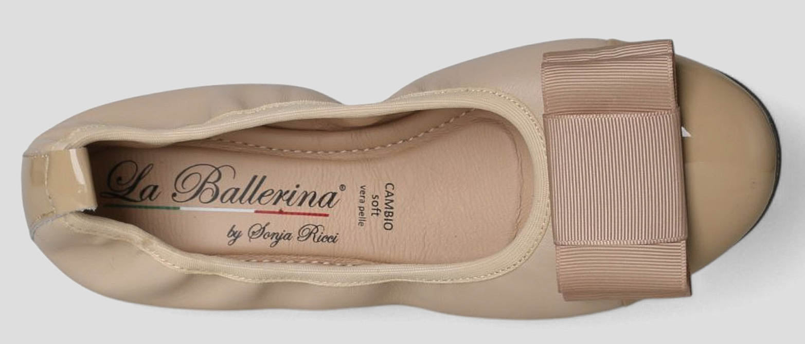 S78 💕LA BALLERINA CAMBIO  LEDER BALLERINAS BEIGE