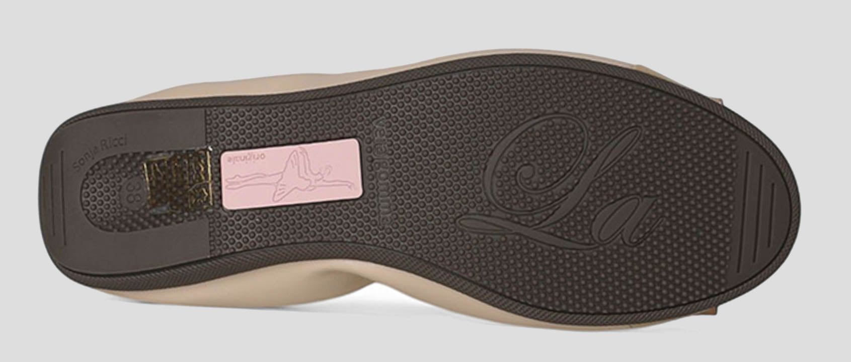S78 💕LA BALLERINA CAMBIO  LEDER BALLERINAS BEIGE
