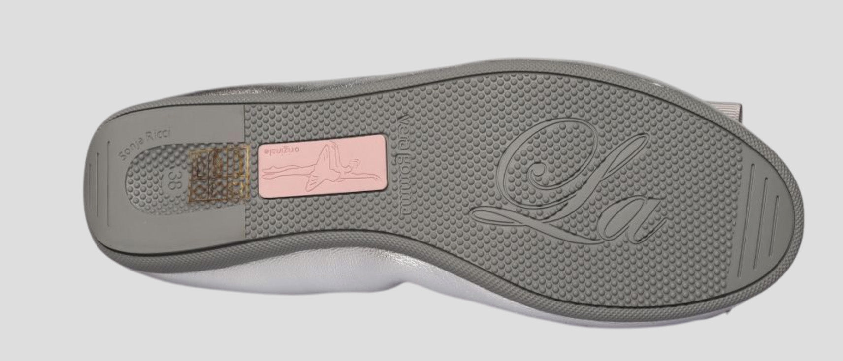 S42 💕LA BALLERINA CAMBIO SILBER – ELEGANTE LEDER-BALLERINAS VON SONJA RICCI - La Ballerina