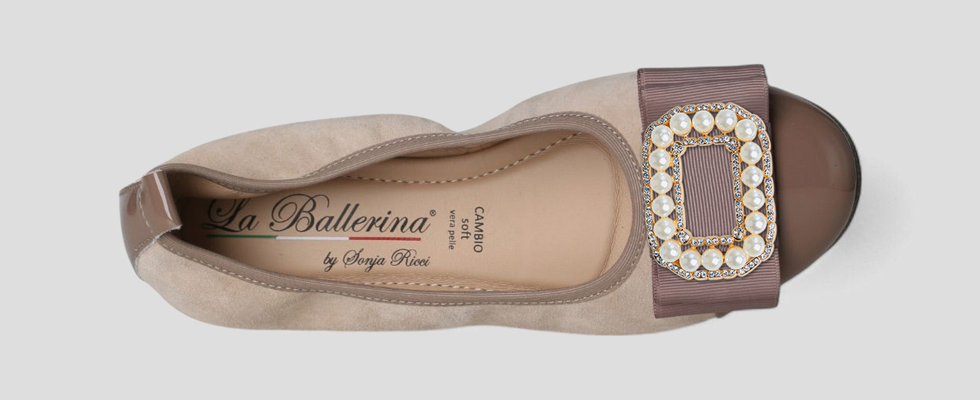 CAMOSCIO-VERNICE TAUPE - La Ballerina