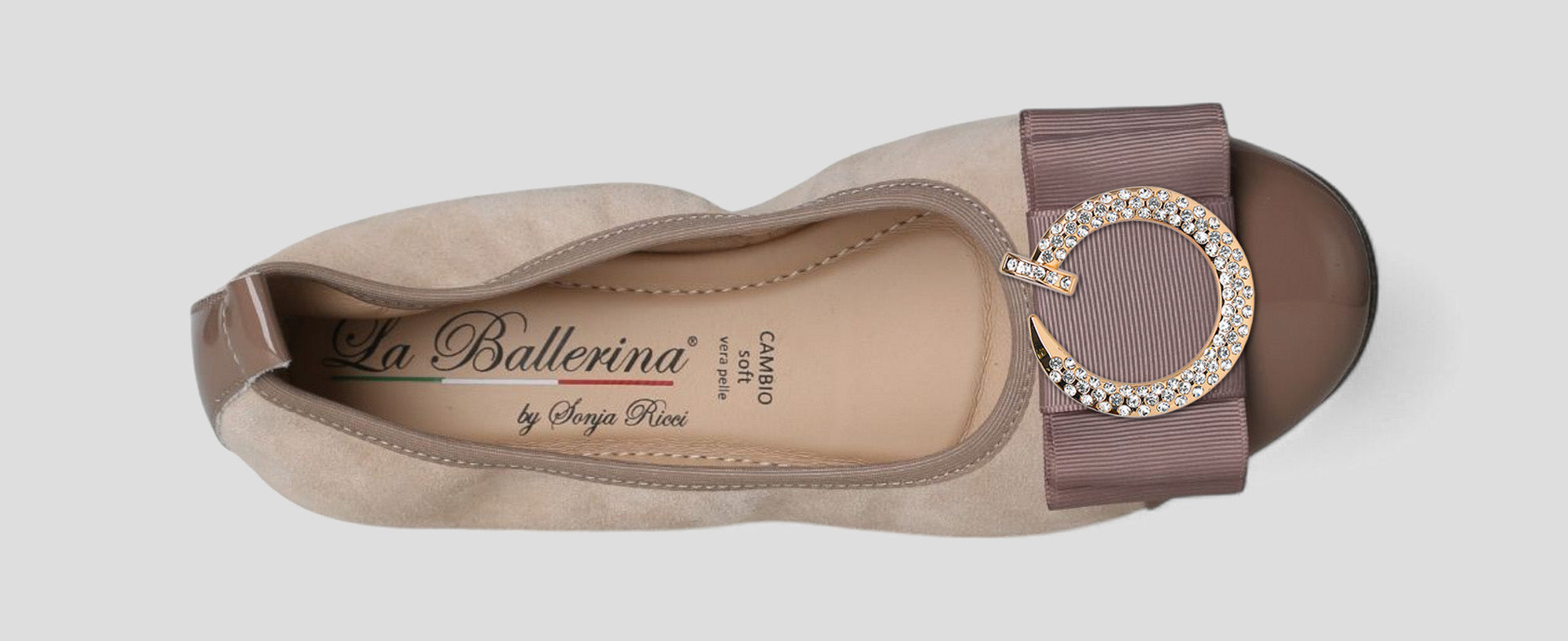 CAMOSCIO-VERNICE TAUPE - La Ballerina