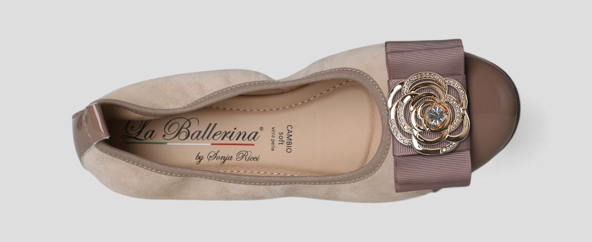 CAMOSCIO-VERNICE TAUPE - La Ballerina