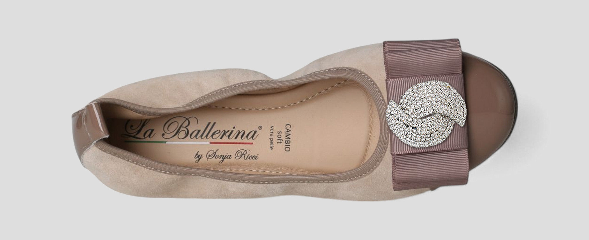 CAMOSCIO-VERNICE TAUPE - La Ballerina