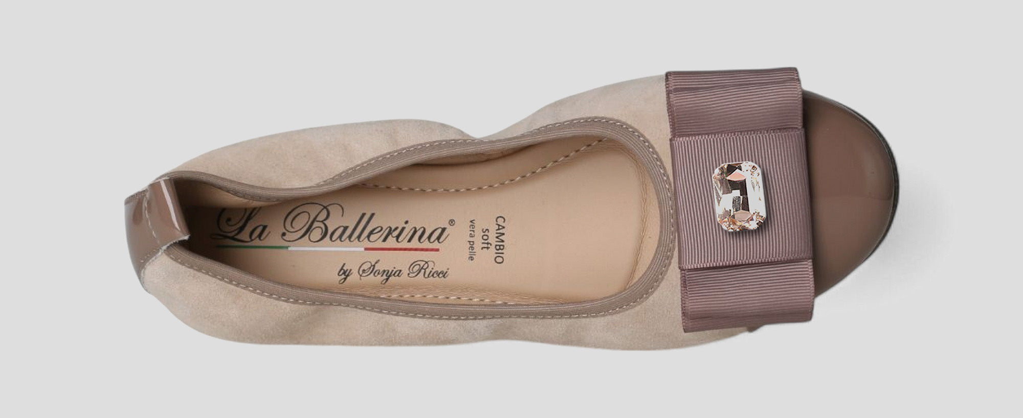 CAMOSCIO-VERNICE TAUPE - La Ballerina