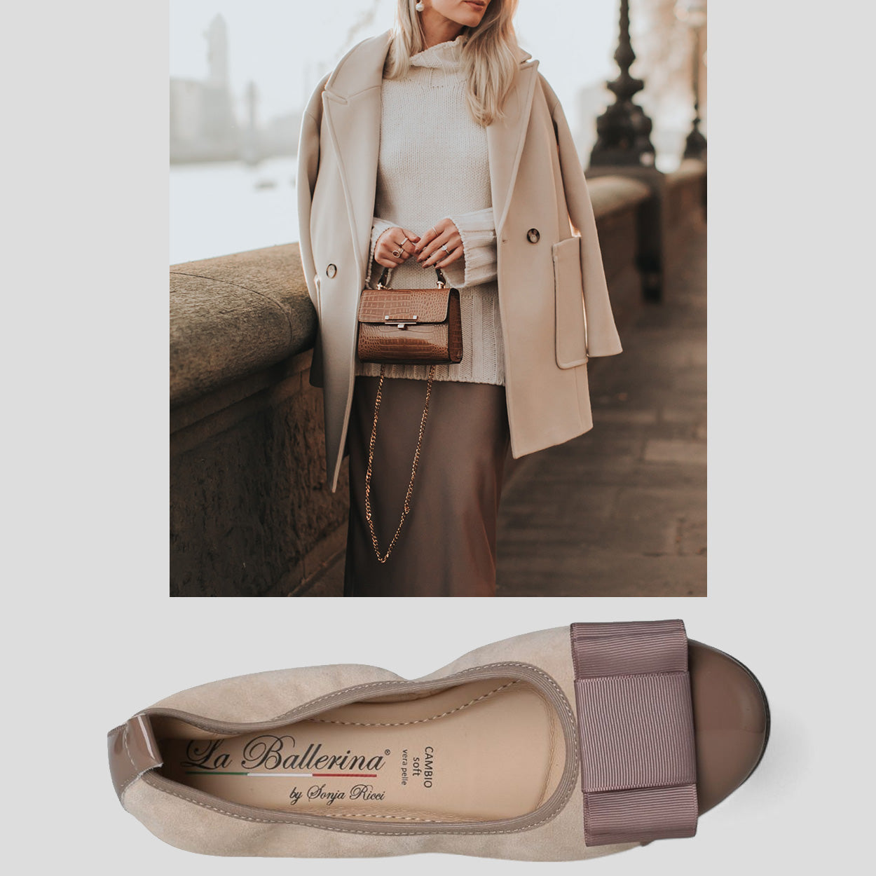 S75 💕LA BALLERINA CAMBIO TAUPE VON SONJA RICCI - La Ballerina