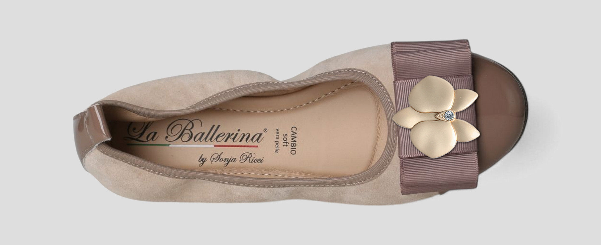 CAMOSCIO-VERNICE TAUPE - La Ballerina
