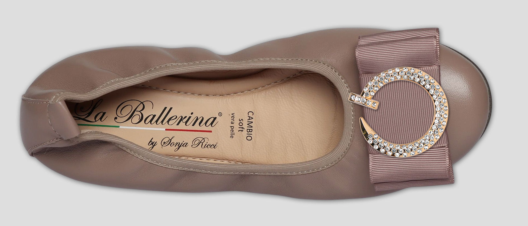 S55 💕 LA BALLERINA TOPFARBE LEDER-BALLERINAS MIT AUSTAUSCHBARER SCHNALLE - La Ballerina