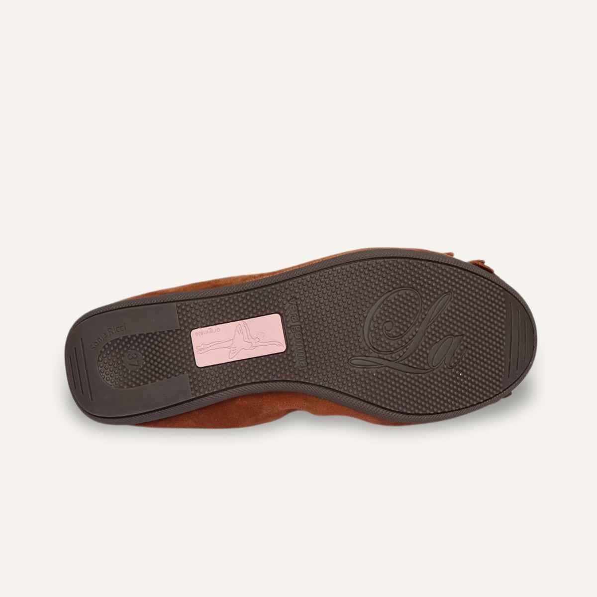 CAMBIO Damen-Ballerinas aus Veloursleder in Mittelbraun CAMBIO Ballerinas