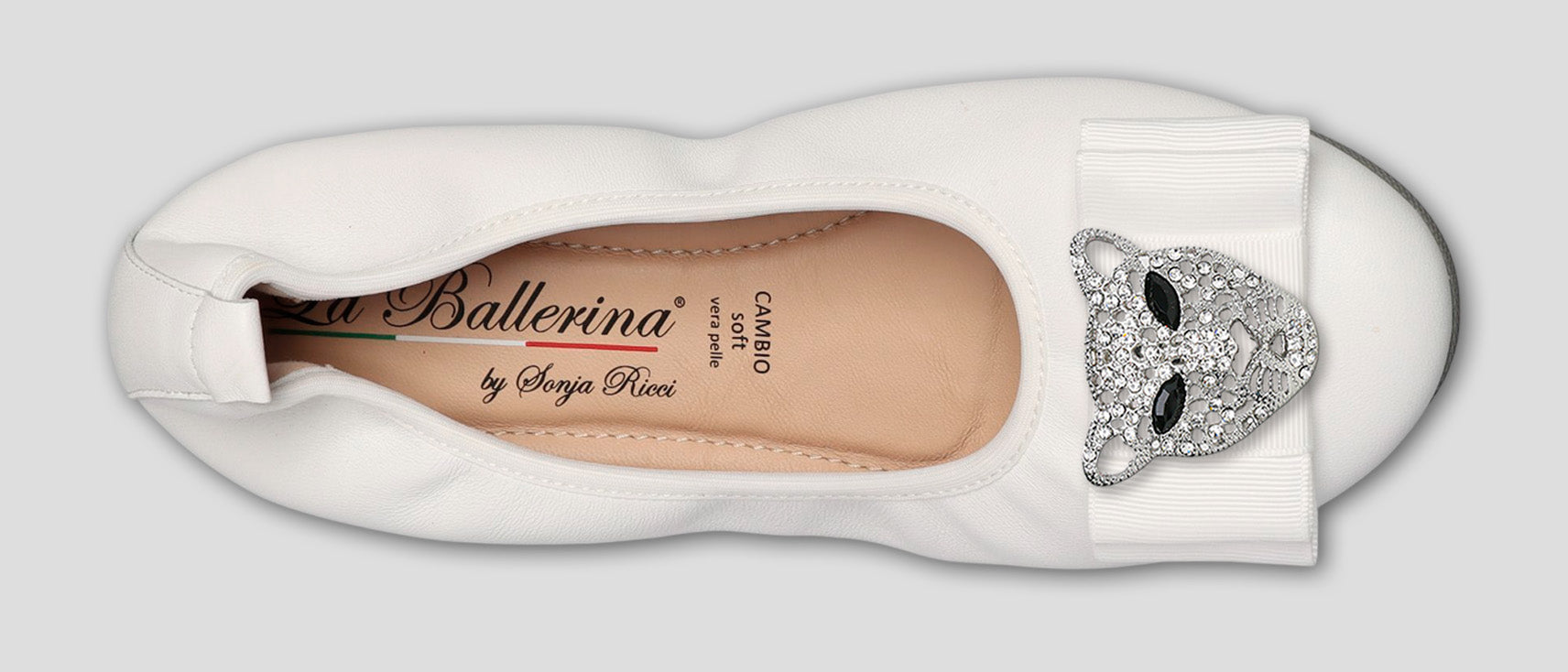 S1 💕LA BALLERINA CAMBIO WEIß – ELEGANTE LEDER-BALLERINAS VON SONJA RICCI