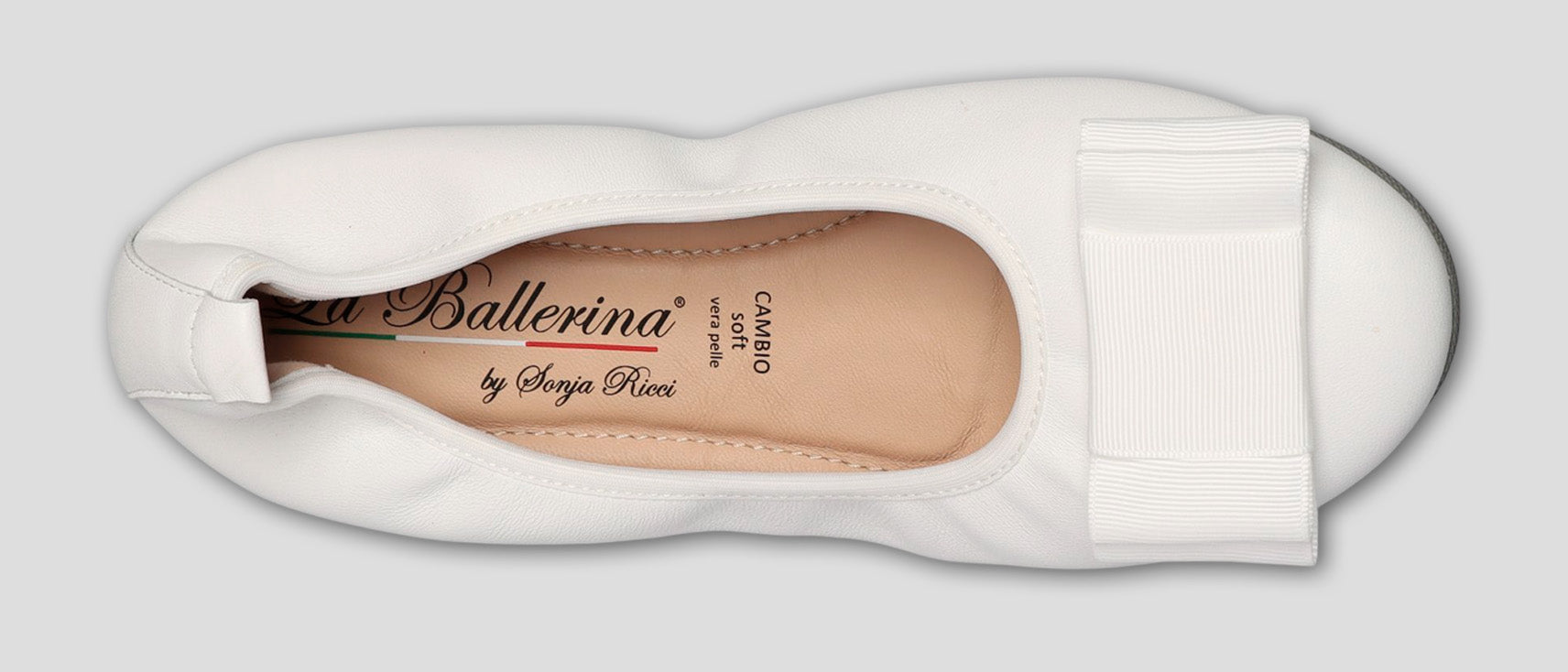 S1 💕LA BALLERINA CAMBIO WEIß – ELEGANTE LEDER-BALLERINAS VON SONJA RICCI