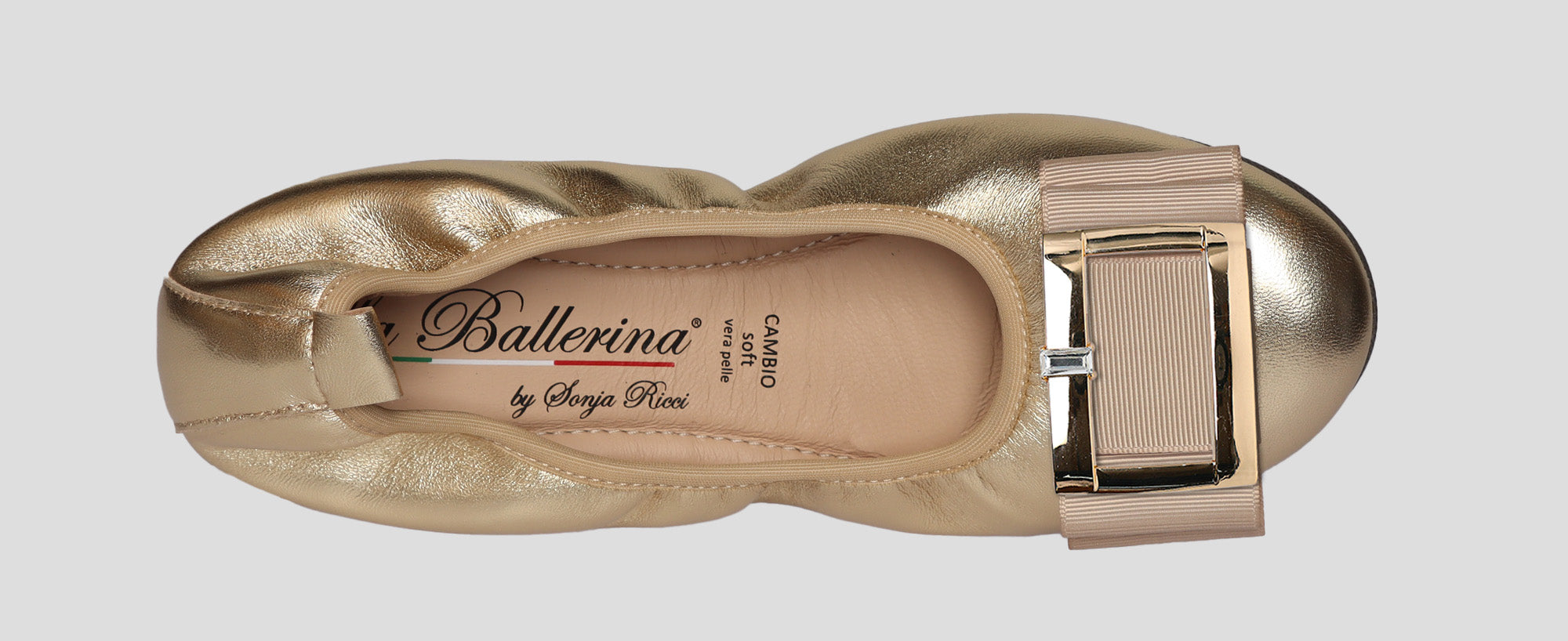 S34 💕 LA BALLERINA CAMBIO METALLIC LEDER GOLD - La Ballerina