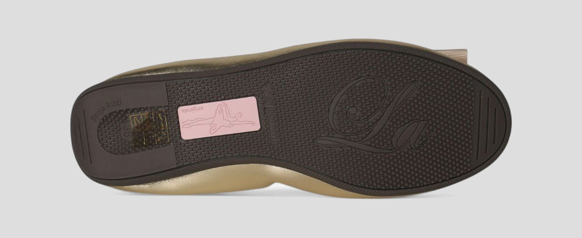 S34 💕 LA BALLERINA CAMBIO METALLIC LEDER GOLD - La Ballerina