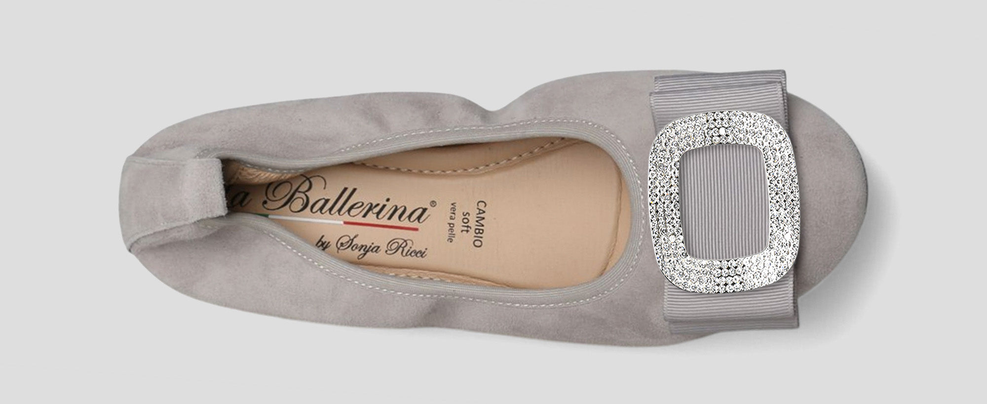 S60 💕LA BALLERINA CAMBIO VELOURSLEDER GRAU - La Ballerina