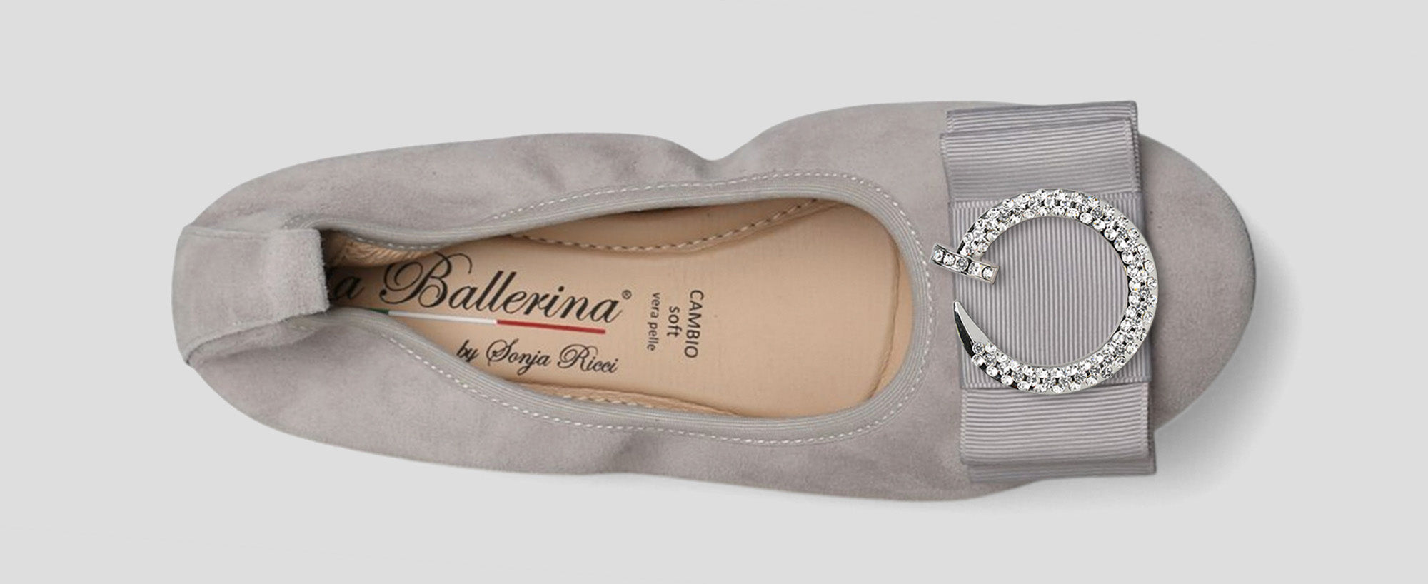 S60 💕LA BALLERINA CAMBIO VELOURSLEDER GRAU - La Ballerina