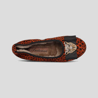 08W💕La Ballerina NO - CAMBIO Warmgefüttert Leopard Print - La Ballerina