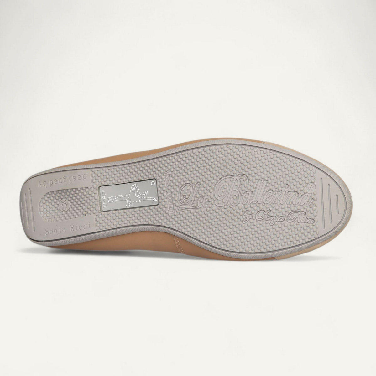 Ballerinas Beige, Nappaleder / Lackleder, EU 36,5 – Unterseite mit Gummisohle