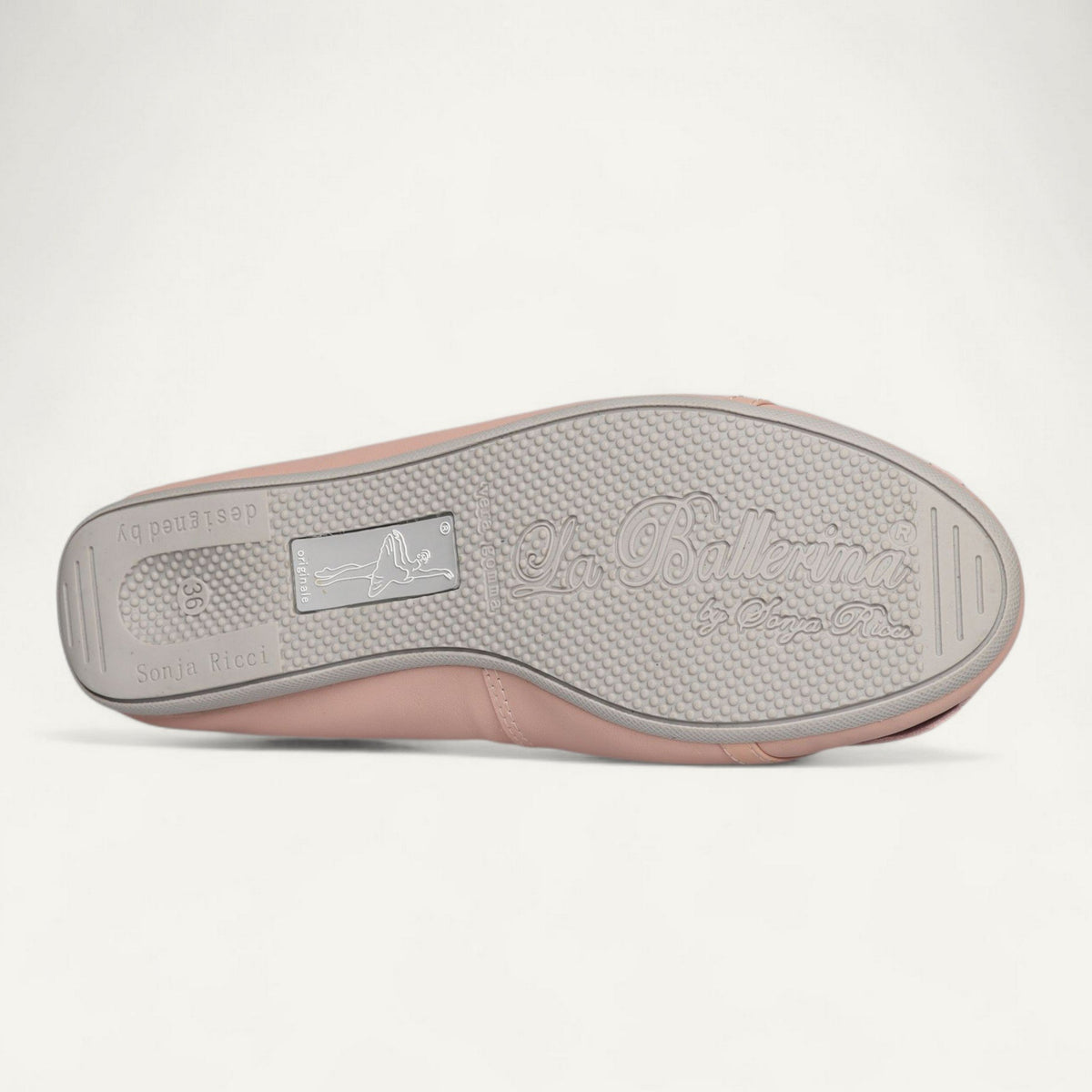 ballerines rose, cuir nappa / cuir verni, EU 35 et 36 – dessous avec semelle en caoutchouc