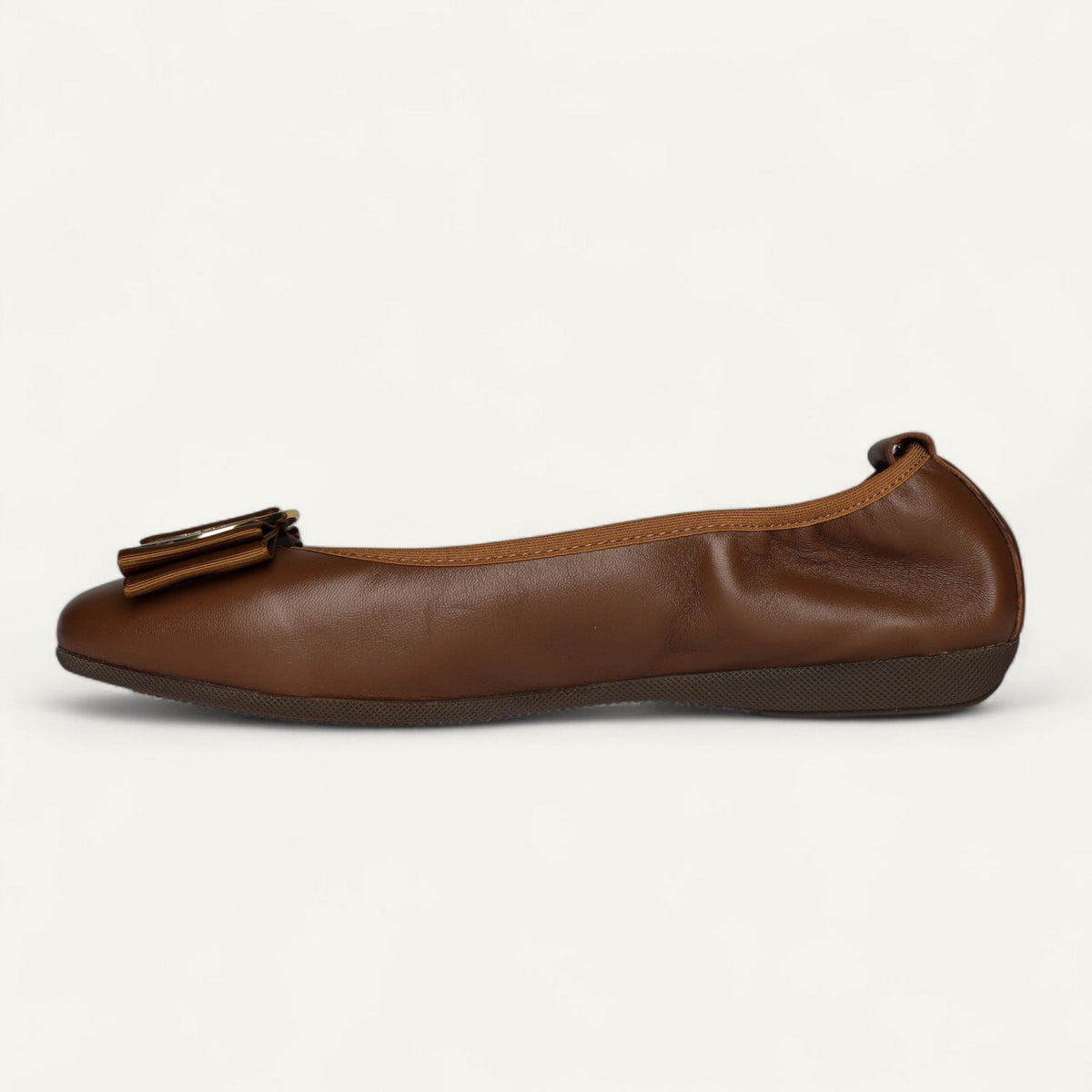 CAMBIO ballet flats in brown nappa leather – size 38 – Right-side view