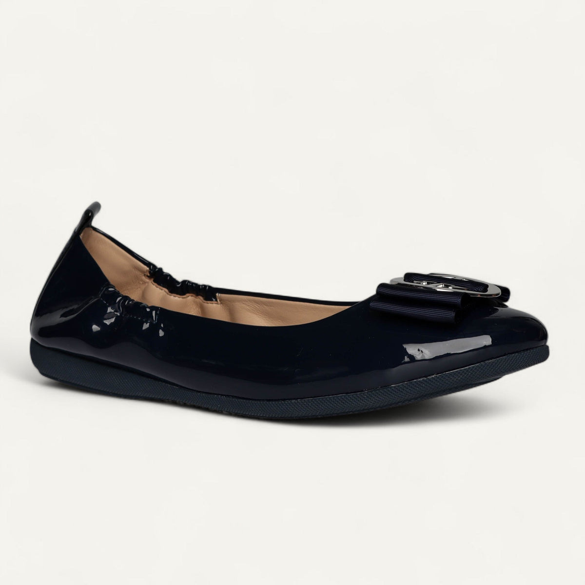 CAMBIO ballet flats in dark blue patent leather – size 41 – Left angled view