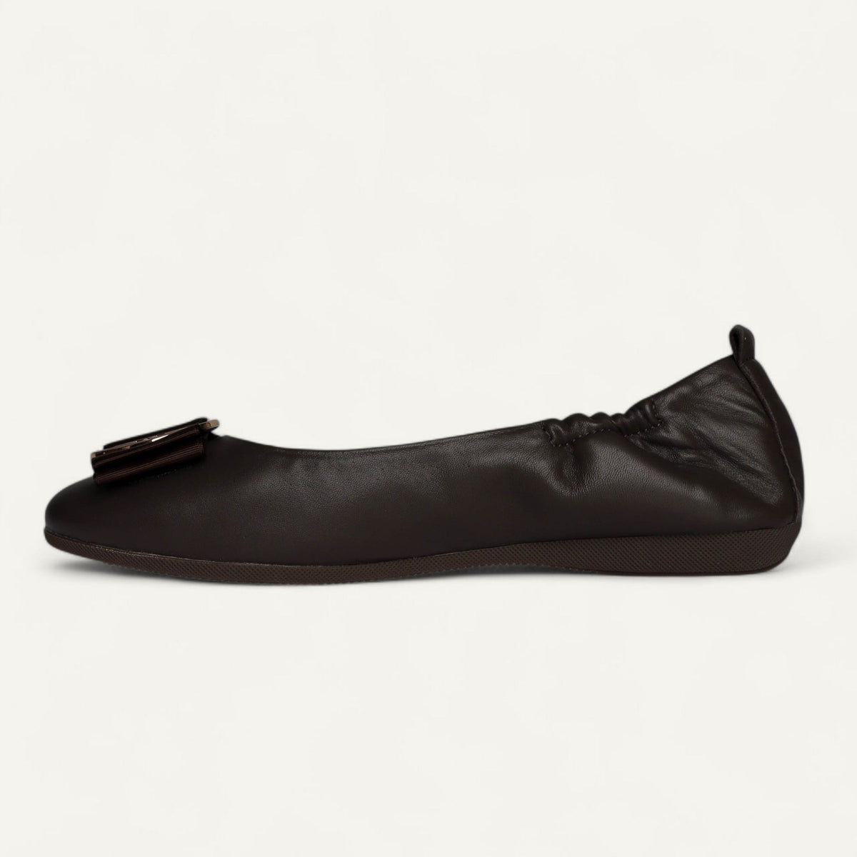 CAMBIO ballet flats in dark brown nappa leather – size 40 – Right-side view